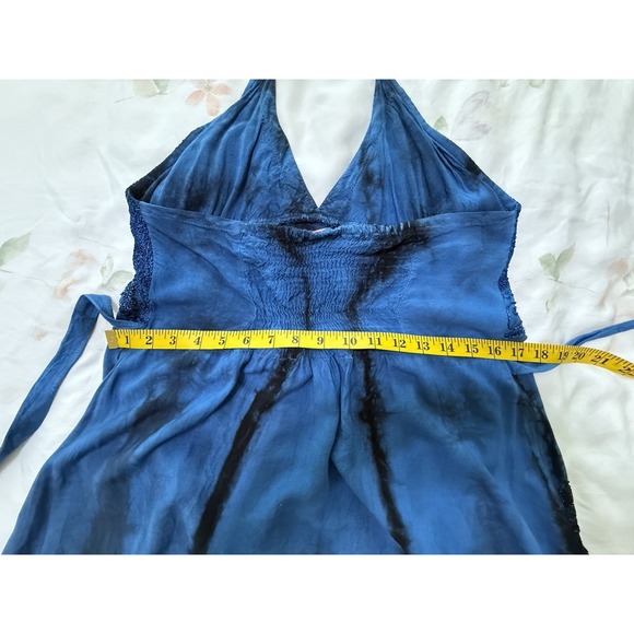 Fashion Terminal Dress Halter Smocked Boho Fairy Festival Embroidered Beachy SM - Picture 11 of 16